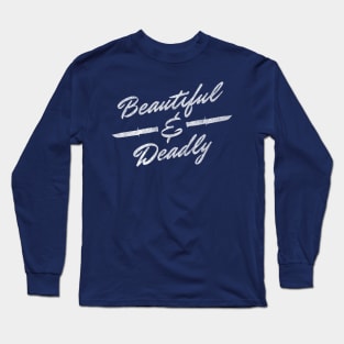 Beautiful and Deadly - Female Veteran Long Sleeve T-Shirt